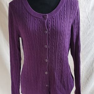 Covington - Women's Petite Purple Cardigan Size MP